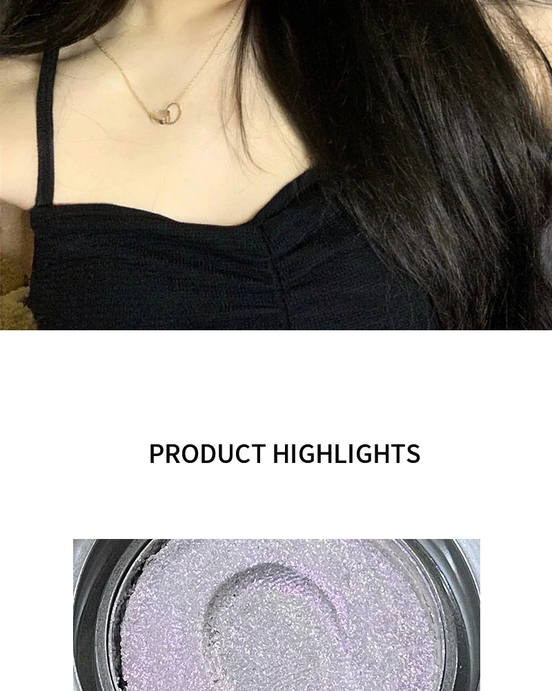 HERORANGE Glowing Charm Monochrome Eyeshadow Palette Pearlescent Explosion Polarized Brightening Silkworm Highlight