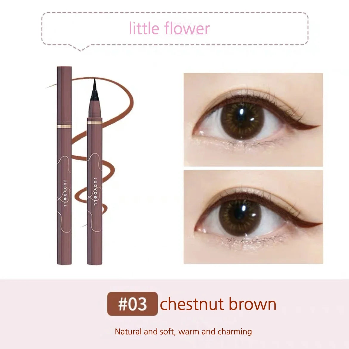 JUDYDOLL Ultra-fine Liquid Eyeliner Skinny Curved Brushwork Long lasting Waterproof Anti Shake Fast Drying Slim Enlarged Eyes