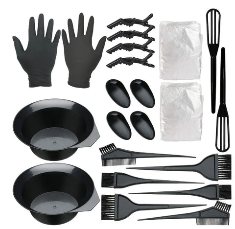 6pcs/set Professional Hair Coloring Kit for Barber Salon and Home Use - Includes Hairdressing Tools for Perfect Color Match and