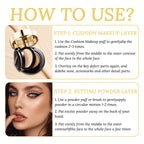 2 IN 1 Air Cushion Foundation+Matte Face Pressed Powder Makeup BB Cream Concealer Oil-control Waterproof Long-lasting Cosmetics