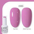 Arte Clavo Solid Color Gel Nail Polish 15ml Soak Off UV LED Gel Semi-Permanent Glitter Polish For Manicure Nail Art Salon Gel