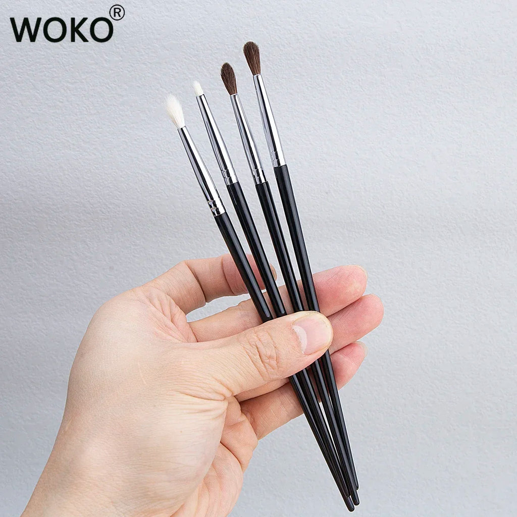 Small Crease Brush Mini Pointed Eyeshadow Blending Makeup Brush Fluffy Goat Hair / Horse Hair Precise Tapered Crease Makeup Tool