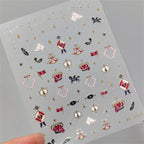 1PC 5D Korean Bronzing Nail Stickers Japanese Gold Silver Star Moon Luxury DIY Nail Art Decoration Decals Manicure Accessories