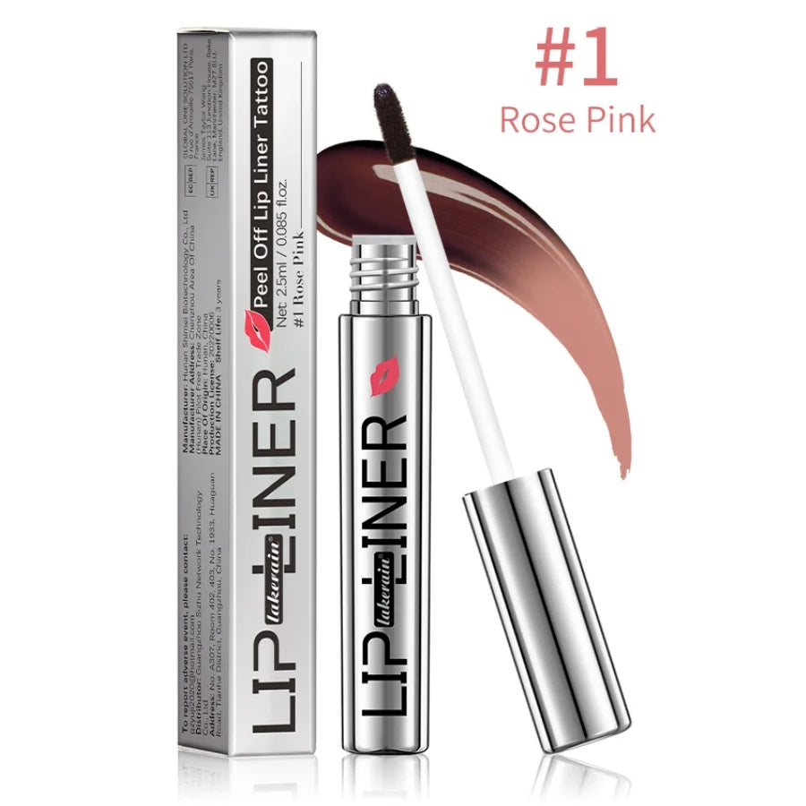 Matte Peel Off Lip Stain Long Lasting Lip Tint Stain Lip Liner Transfer Proof Lipstain Infused with Hyaluronic Acid & Vitamin E