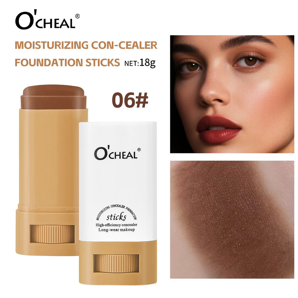 O'cheal Face Foundation Sticks Moisturizing Concealer Contouring Cream Matte Bronzer Face Brighten Makeup Beauty Cosmestic