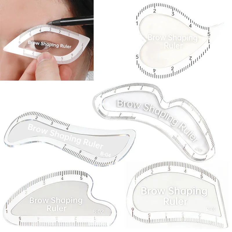 1 Minute Fast Drawing Design Brow Easy Tool Microblading Permanent Makeup Stencils Brow Mapping Ruler Eyebrow Shaping Ruler