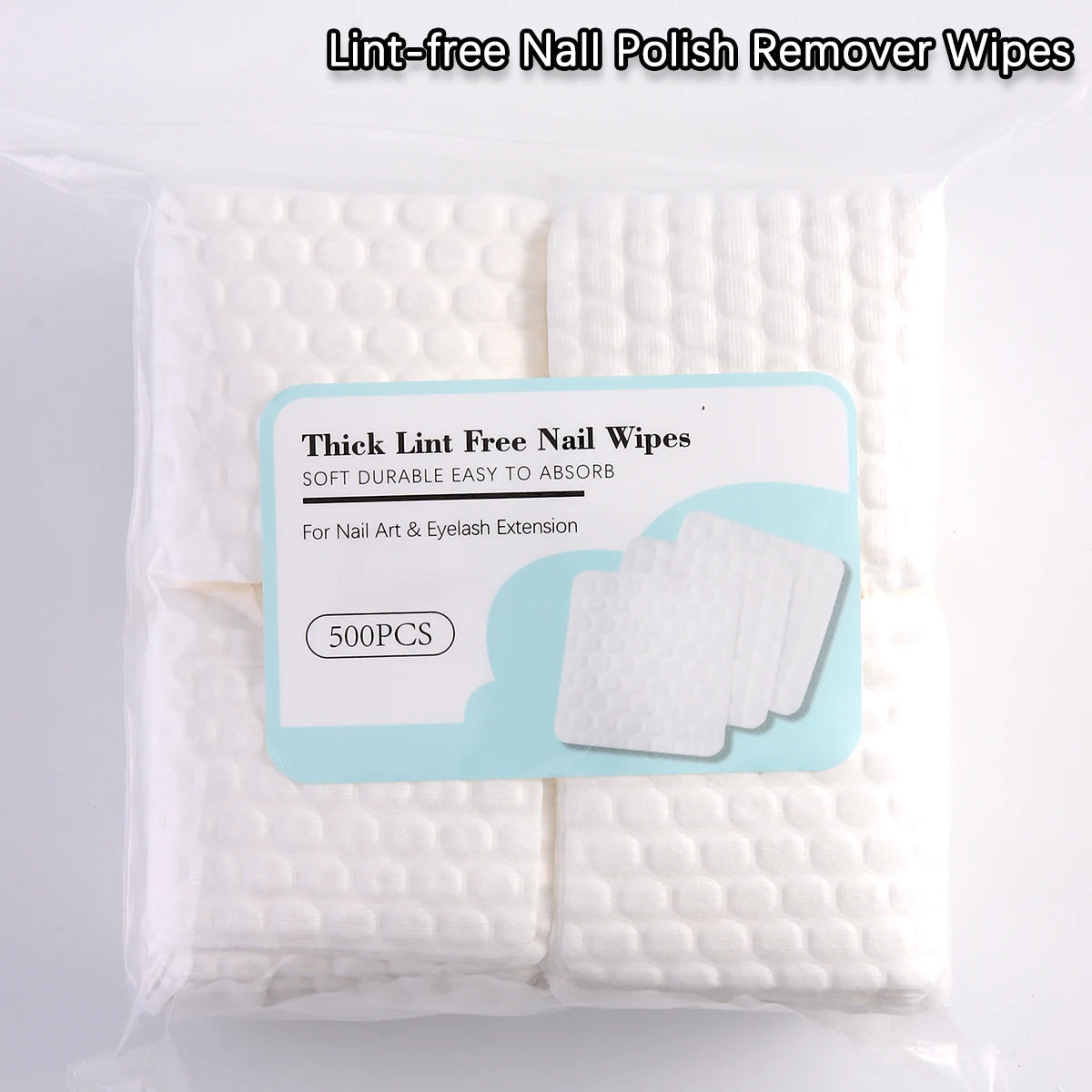 Soft Disposable Nail Polish Remover Pads - Lint-Free Soak Wipe Cleaning Patches for Manicure & Pedicure, Cosmetic Tools for Nail