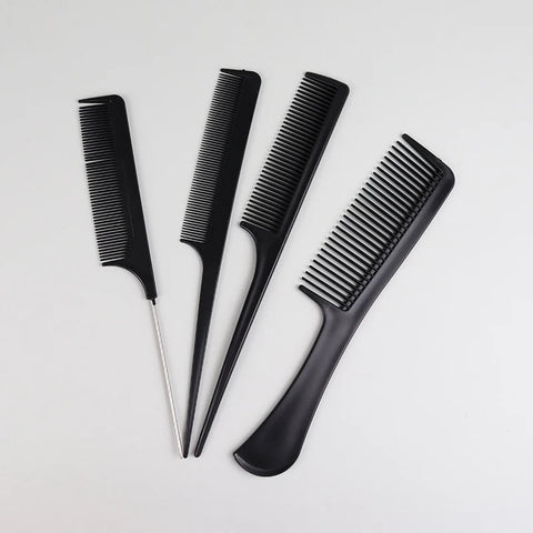 10pcs/set black hair comb set with 10 different designs multifunctional anti-static hair care comb set