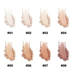8 Colors Loose Powder Oil Control Waterproof Mineral Face Foundation Cosmetics Long Lasting Makeup Powder Compact Powder Pressed