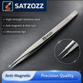SATZOZZ S-05U Ultra-Fine Precision Tweezers 304 Stainless Steel Non-Magnetic Micrometer Tip