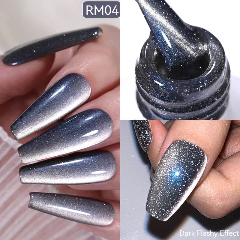 BORN PRETTY 10ml Dark Red Cat Magnetic Gel Nail Polish for Winter Nails DIY Jelly Glass Silver-Light Varnis Semi Permanent