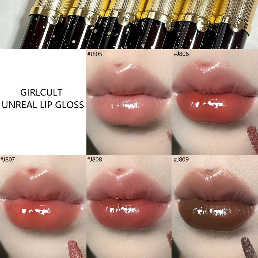 Girlcult Unreal Lip Gloss,Ethereal Water Gloss,Plumping Effect,Illusion Plumping,Non-Sticky,High Shine,Water Gloss,Luxury Makeup
