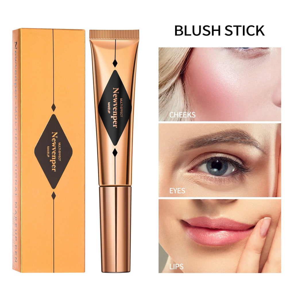 3 Pcs Liquid Contour,Liquid Highlighter,Liquid Blush Stick Makeup Kit, Luminizer Fair Contour+Pink Blush +Pearl White Highlight