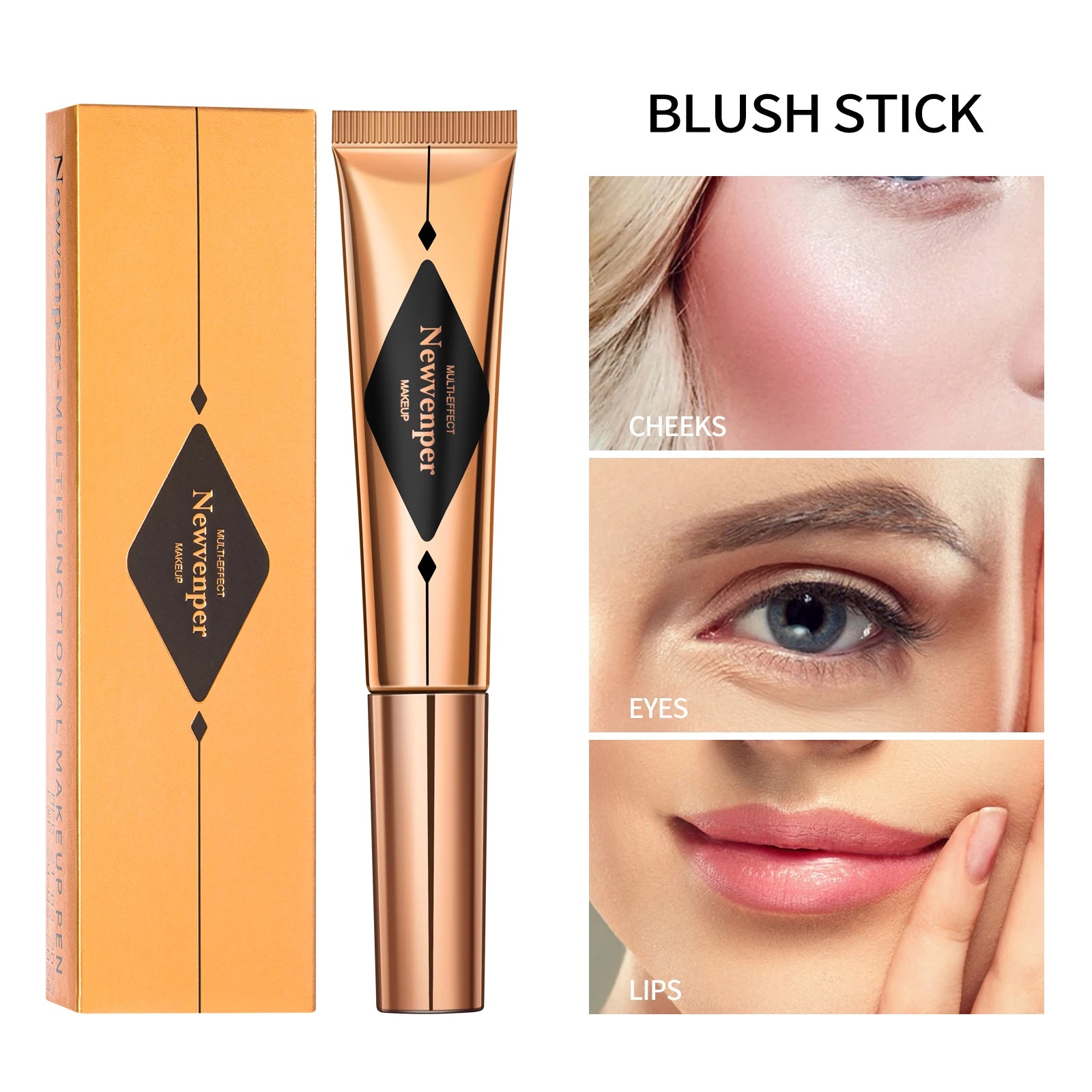 3 Pcs Liquid Contour,Liquid Highlighter,Liquid Blush Stick Makeup Kit, Luminizer Fair Contour+Pink Blush +Pearl White Highlight