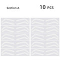 10Pcs Disposable Eyebrow Stencil Sticker Grooming Brow Shaper Template Eyebrow Tattoo Tint Airbrush Auxiliary Make Up Tool