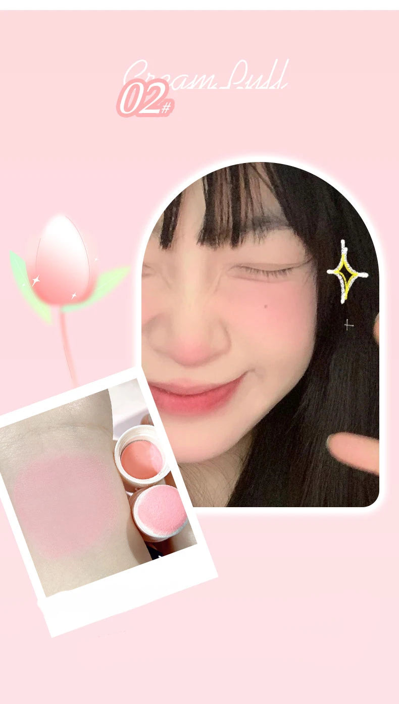 Double-ended Blush Stick Soft Face Brightening Contouring Shadow Blusher Powder Peach Pink Cheek Tint Korean Makeup Cosmetics