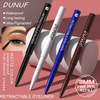 Waterproof Matte Blue Eyeliner Gel Pencil Ultra-fine Smooth Quick Dry Non-Smudge Easy Wear Black Brown White Eyeliner Pen Makeup
