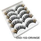 Colored Strip Lashes Fast Shipping Makeup For Clue Mink Eyelashes Full Strip Eyelashes Red Blue Green Eyelashes Wholesale