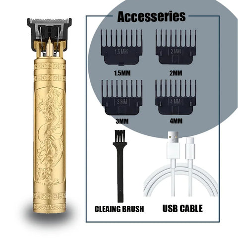 Professional Electric T9 Hair Clipper USB Cordless Beard Trimmer Haircut Grooming Kit Hair Cutting Machine for Stylists