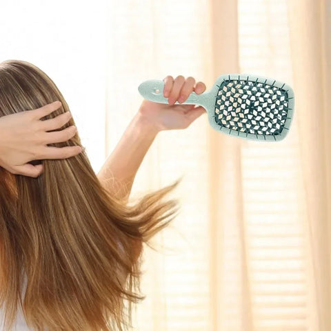 2pcs Professional Comb Detangling Hair Brush Scalp Massage Anti-static Comb Hollow Out Hairbrush for Wet Dry Barber Hair Styling