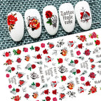 1pcs Sakura Flower 3D Nail Stickers White Cherry Blossom Nail Art Decals Spring Summer Adhesive Slider Decor Wedding Manicure