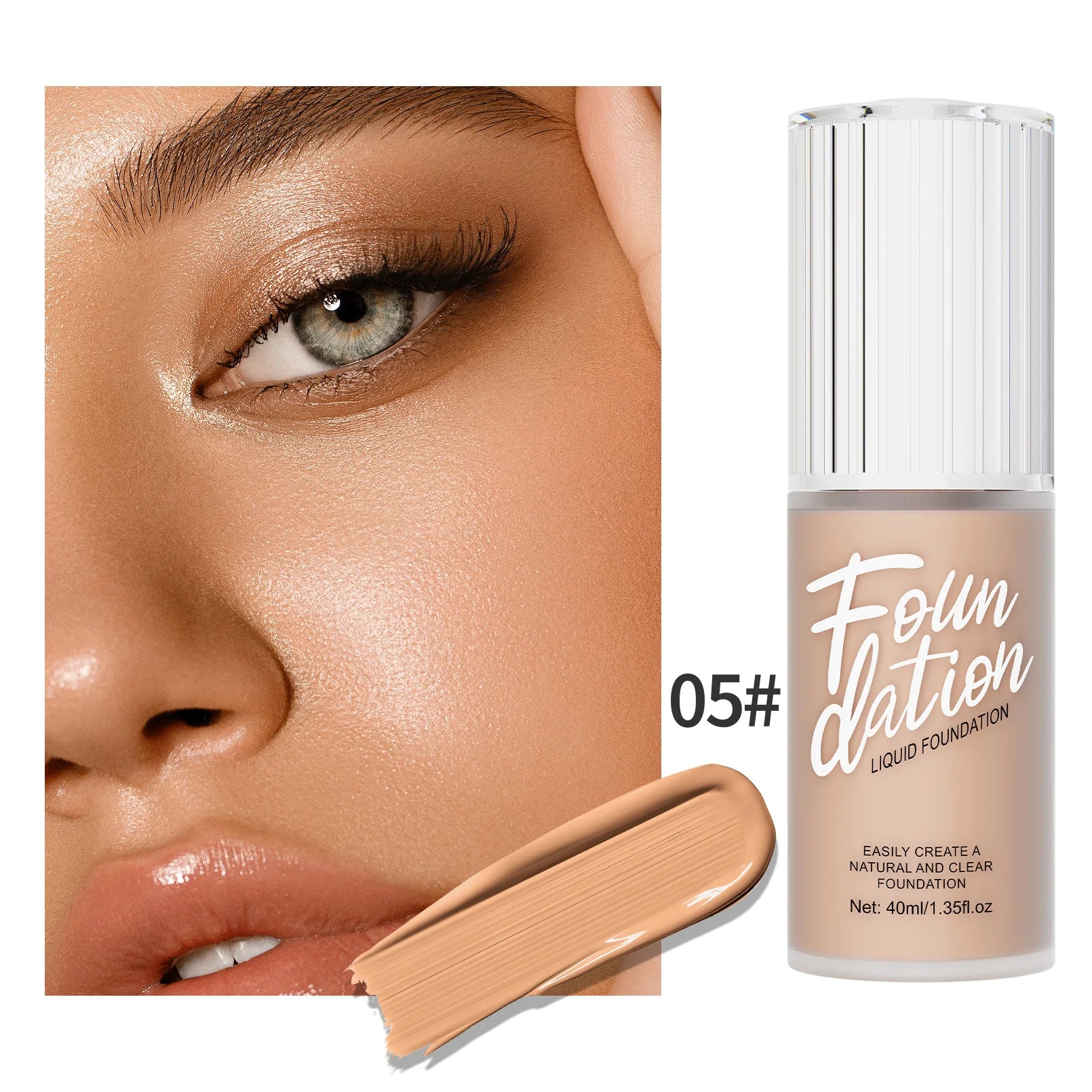 Waterproof Matte Liquid Foundation Makeup Cream Cover Dark Circle Corrector Concealer Whitening Face Foundation Cosmetics