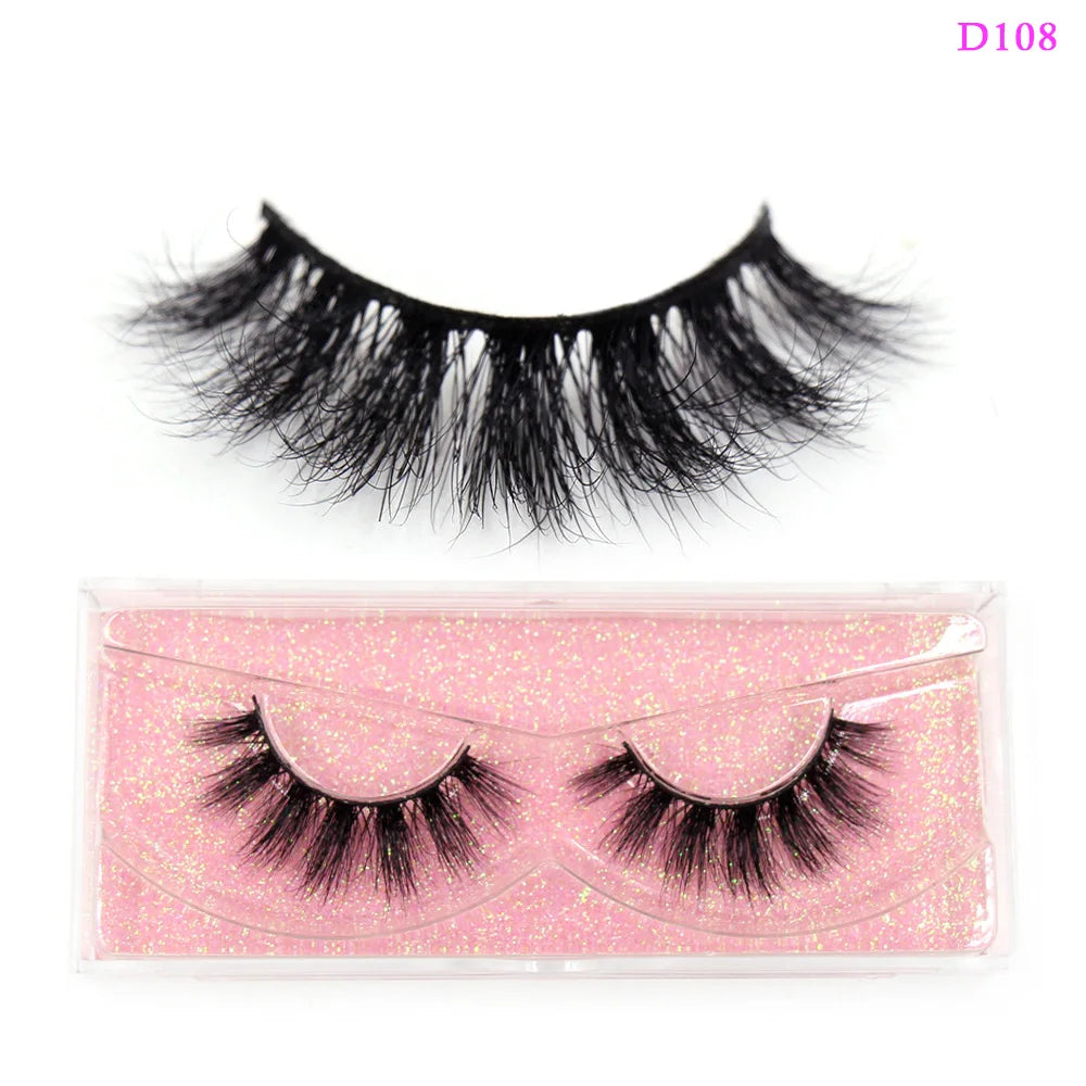 False Eyelashes 3D Mink Lashes Soft Fluffy Natural Long Fake Lashes Full Stripe False Eyelash Volume Eye Lashes for Makeup D101
