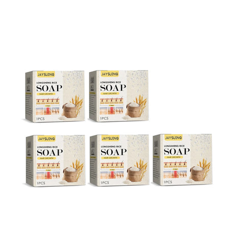 Rice Hair Growth Shampoo Soap Moisturizing Hair Regrowth Essence Anti Baldness Dandruff Removal Nourishing Repair Shampoo Bar
