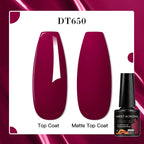 MEET ACROSS 8 Colors Mirror Gel Nail Polish Long-lasting Quick-drying Metallic Gold Silver Red Semi Permanent Varnish Nail Art