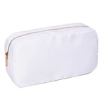Letter Patch Custom Travel Cosmetic Bag Personalized Nylon Pouch Toiletry Bag Chenille Patch Makeup Toiletries Girl Cosmetic Bag