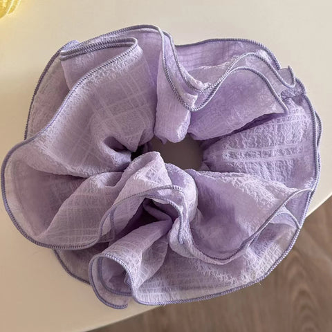 Korean Fashion Big Scrunchies For Girls Pink White Hairties For Bun Hairstyle Hair Bands Hair Accessories For Women Headwear