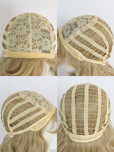 Synthetic 26inch Princess Curly Wavy Long Brown Sleeping Beauty Aurora Cosplay Wig for Halloween Christmas School Thanksgiving