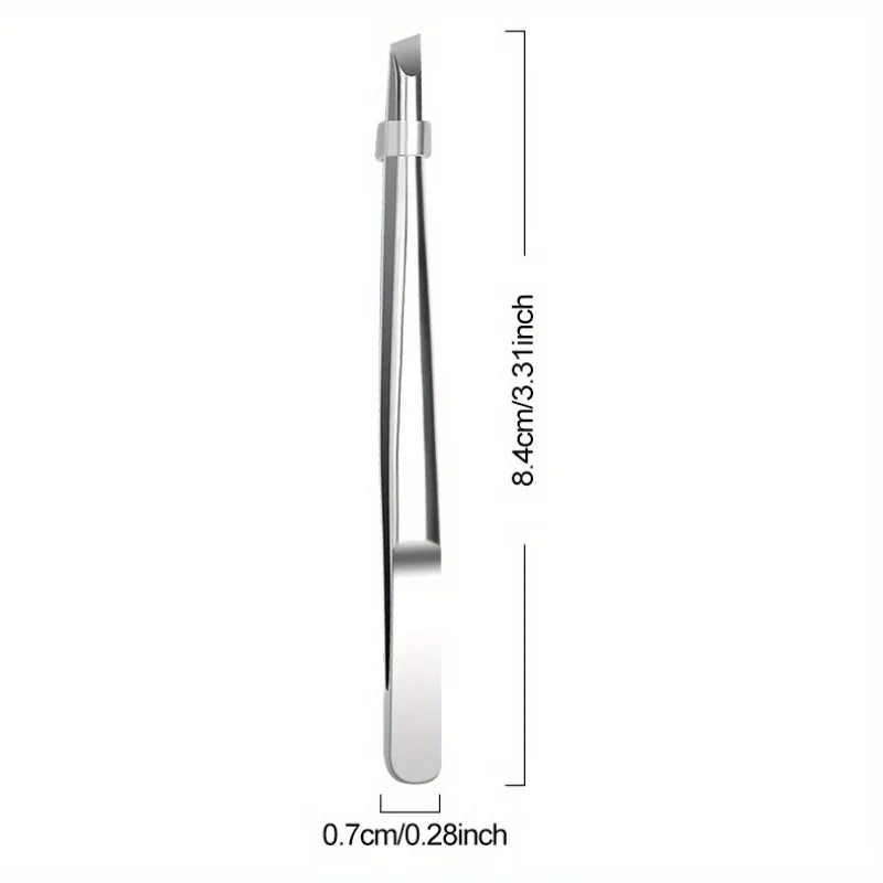 Professional Stainless Steel Tweezers for Eyebrows & Facial Hair Hypoallergenic Precision Tip Sensitive Beige Eyebrow Beard Clip