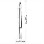 Professional Stainless Steel Tweezers for Eyebrows & Facial Hair Hypoallergenic Precision Tip Sensitive Beige Eyebrow Beard Clip