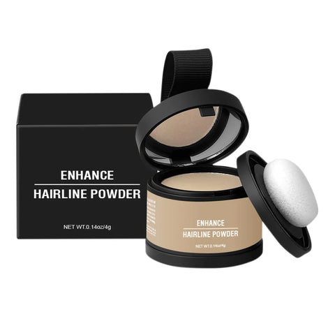 Powder (light Brown) Hair Root, Immediately Hair Color Shadow Covers Gray Hair, Hair Is Moisturized, Naturally Modified Hair Top