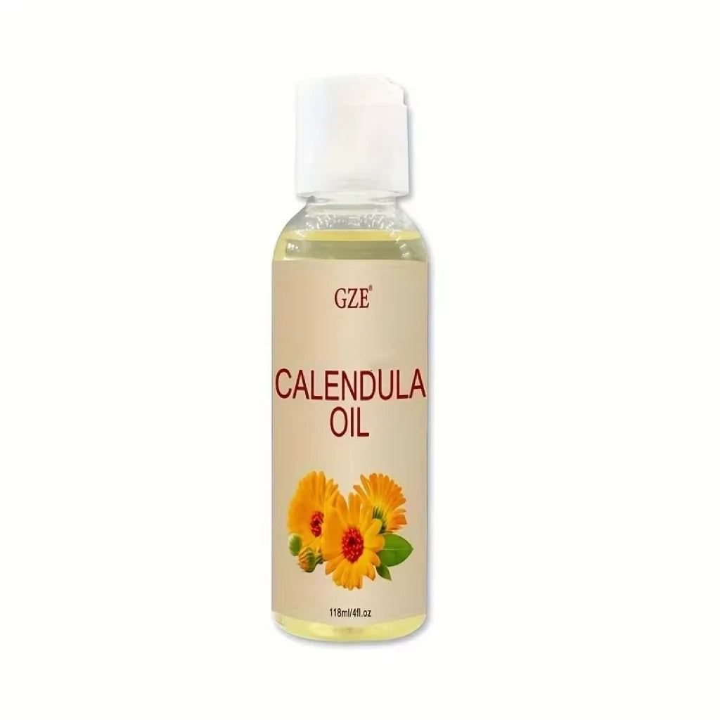 GZE Calendula Oil - Calendula Officinalis Flower Extract – Infused -Benefits for Skin, Nails, Hair, Face, Body- SHORT LIFE