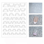 1pcs Hollow Lace Simple Fashion French Nail Stickers Self-Adhesive Slider Nail Art Decals Decoration DIY Nail Art Accessories