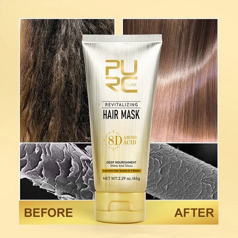 PURC Argan Oil Hair Mask Smoothing Nourishing Repair Damaged Frizz Conditioning Collagen Hair Treatment Hair Care