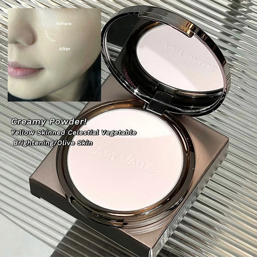 3 Colors Face Pressed Powder Long Lasting Oil Control Face Foundation Waterproof Face Powder Brighten Skin Concealer Cosmetics