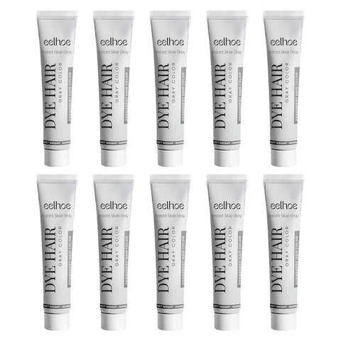EELHOE 100ml Sliver Gray Hair Dye Cream Plant Essence High-efficiency Hair Dye Gentle Moisturizing Cover Shampoo For Men Women