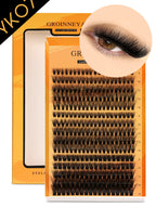 GROINNEYA DIY Eyelashes Cluster Lashes Lash Extension Natural Soft 100% Handmade Mink Lashes Reusable Makeup