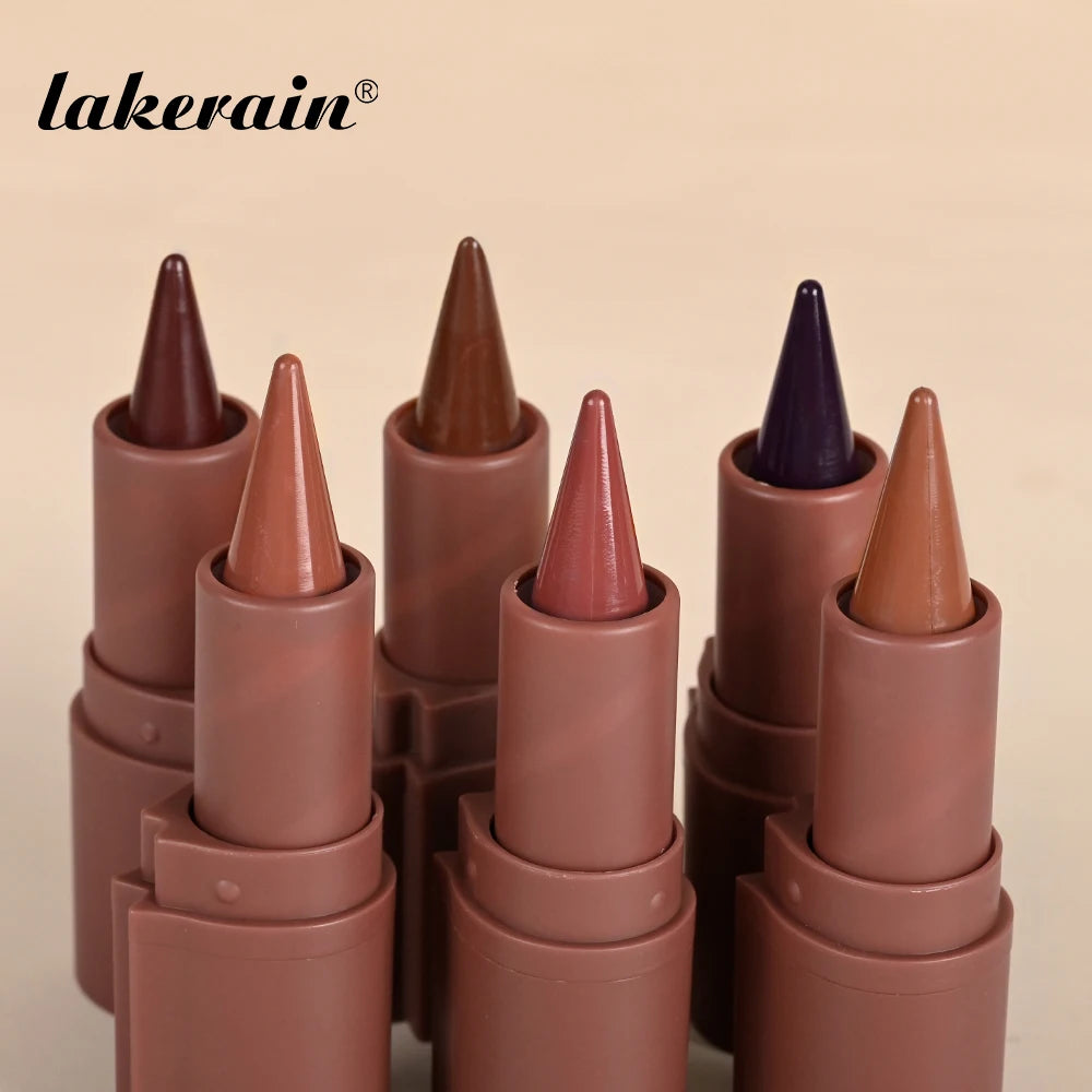 Matte Lip Makeup Kit 2pcs Waterproof Long Lasting Lip Liner and Lip Oil Combo Red Brown Pink Nude Tones Lipstick Set