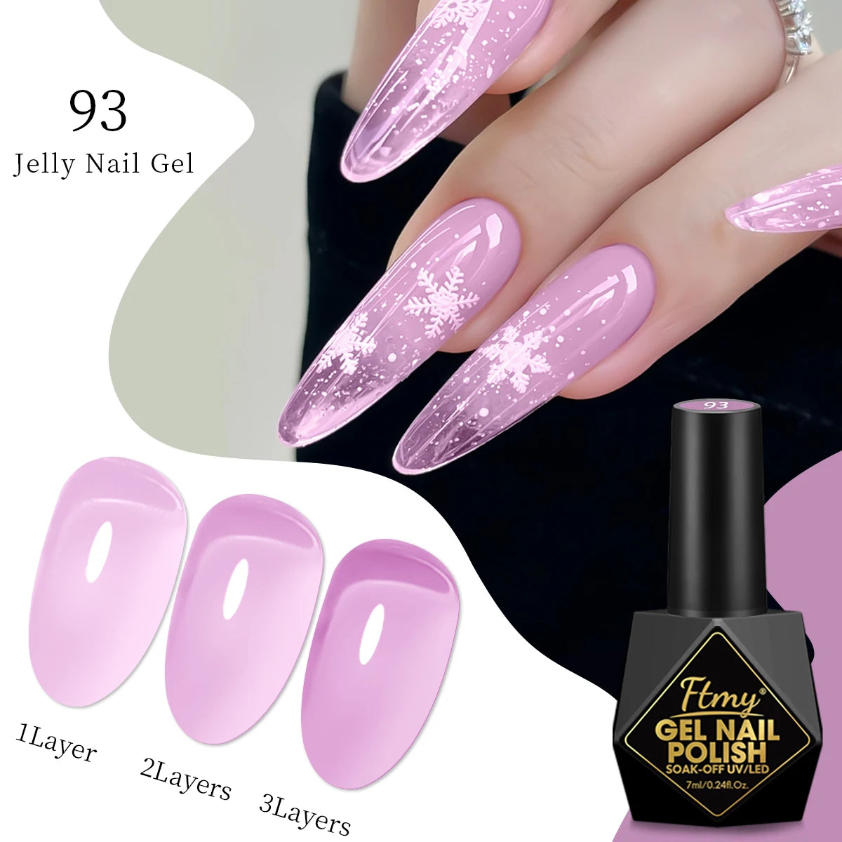 FTMY 7ML Jelly Gel Nail Polish Candy Color Gel Polish Long Lasting Nail Gel For Nail Salon - Multicolor Optional