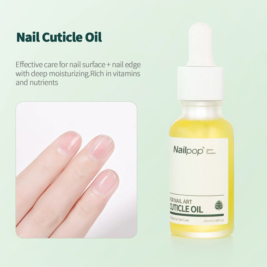 Nailpop Cuticle Oil and Softener for Nails 15ml Cuticle Remover Strengthener Nail Cuticle Protector Moisturize Manicure Kit 1pc