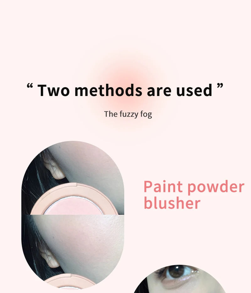 HerorangeHR402 Serbuk Serbuk Monokrom Kalis Air Panjang Tahan Lama Plat Peach Orange Kabus Lembut Lembut Matte Semulajadi Blush