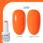 Arte Clavo Solid Color Gel Nail Polish 15ml Soak Off UV LED Gel Semi-Permanent Glitter Polish For Manicure Nail Art Salon Gel
