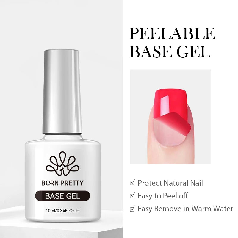 BORN PRETTY Milky White Jelly Nude Gel Nail Polish 10ml White Translucent Soak Off Gel Vernis Semi Permanent Need UV Light Cure
