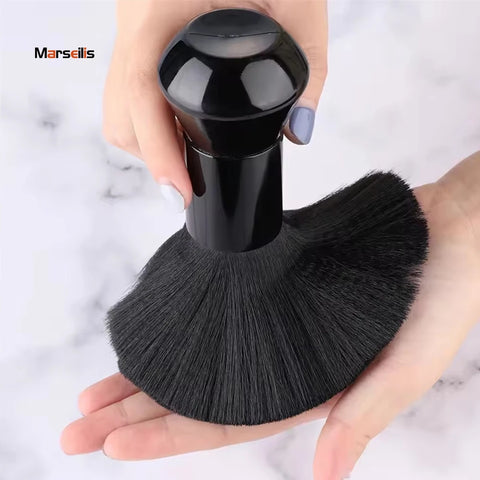 Marseilis Soft Brush Neck Dust Remover Soft Neck Brush For Hair Cutting Neck and Facial Cleaning Hair Sweeping Brush Salon Tools