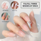 NOCIS Acrylic Nail Kit-Keratin Acrylic Powder with Castor Oil Vitamin E Nail Primer Nail Glue French Tips Pink Rhinestones Complete Tools Everything for Beginners DIY Home Salon Christmas Gift.
