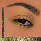Chameleon Eyeliner Gel Pen Waterproof Shiny Chrome Eye Shadow Liner Pencil Glitter Pearl Green Gold Lying Silkworm Eyes Makeup
